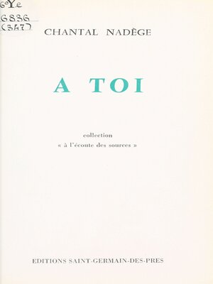 cover image of À toi